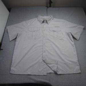 Habit Shirt Mens 3XL Gray Harbor Mist Short Sleeve Button Up Fishing Vented